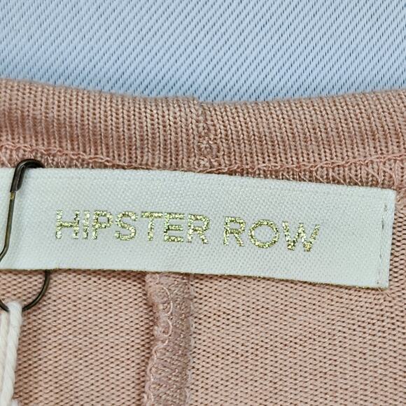 Hipster Row Women’s MEDIUM Pink Boho Duster Cardigan Sweater Open Front Long - Picture 11 of 15